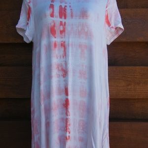 Tie dye tunic with short sleeves